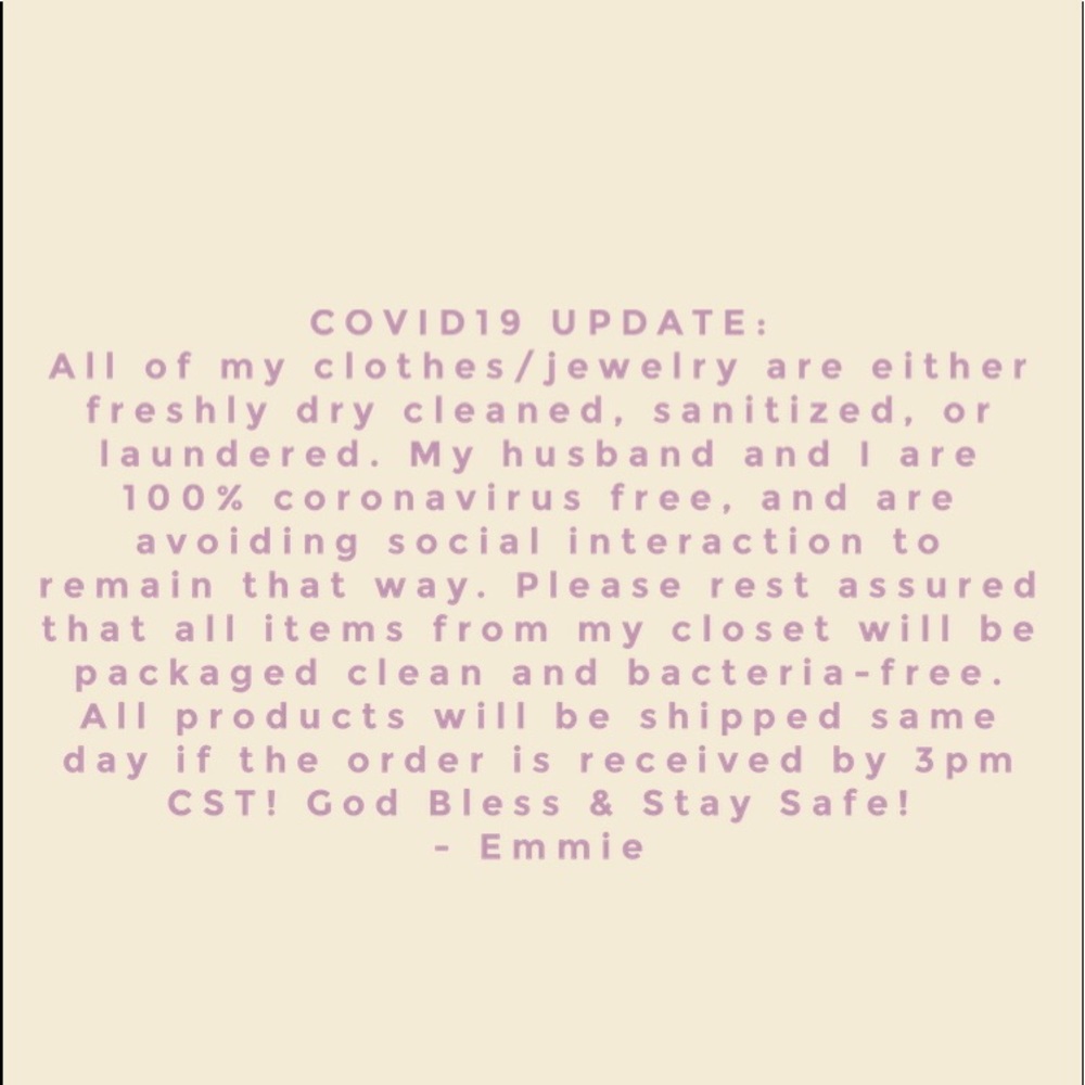 UPDATE RE: cleanliness of items